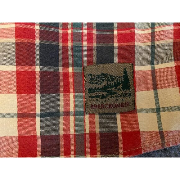 VTG Abercrombie & Fitch "The Big Shirt" 90s Plaid Flannel Mens M Preppy Grunge - Picture 16 of 16